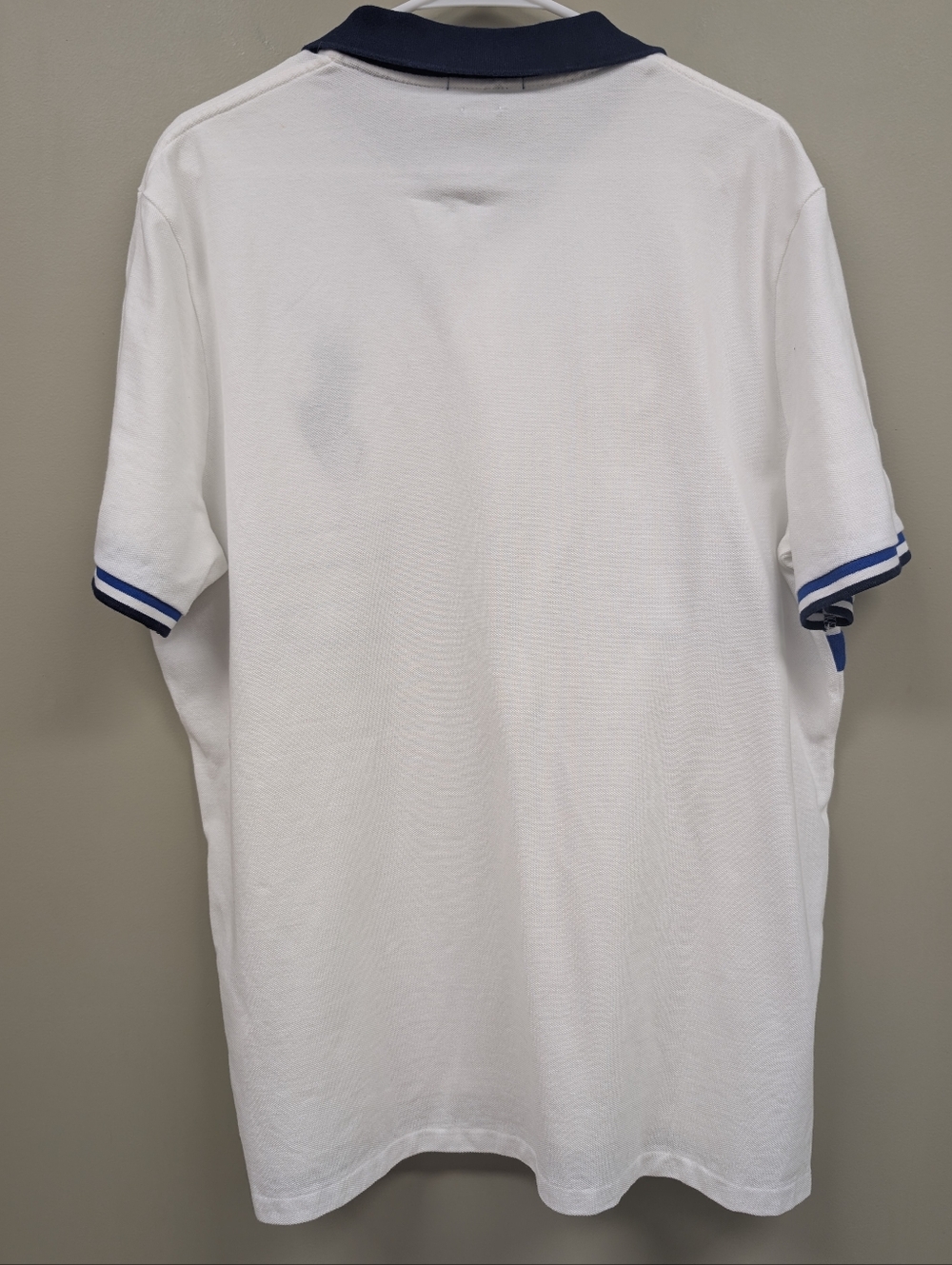 Polo Ralph Lauren Big Pony Crest #1 White Polo w/Blue Contrast L - Picture 4 of 7